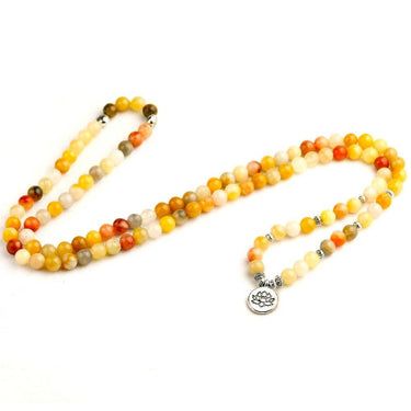 Natural Raw Topaz GOOD HEALTH 108 Bead Mala Bracelet